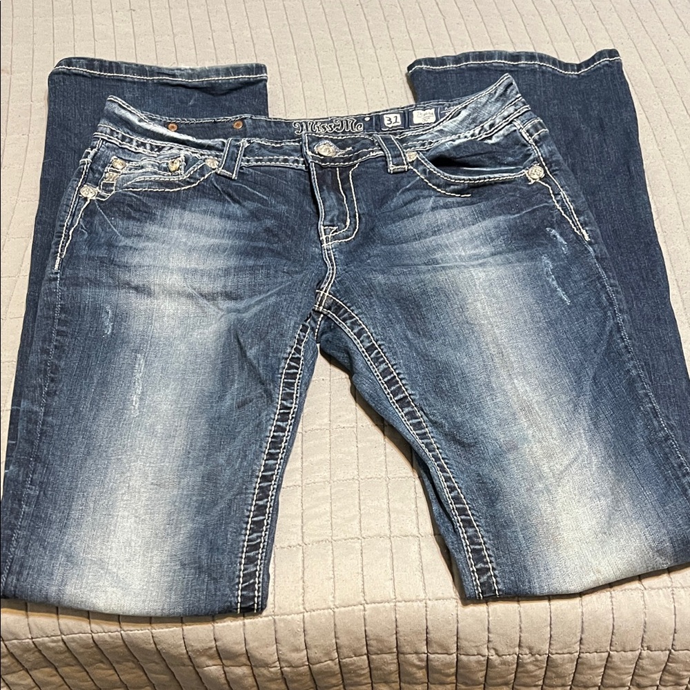 Miss Me Dark Blue Boot Cut Jeans